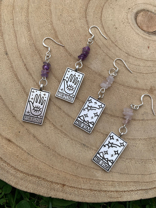 Taro card earrings